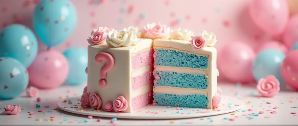 gender reveal cake